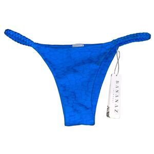 Bananaz Brazil Braided String Blue Bikini Bottom size G/L